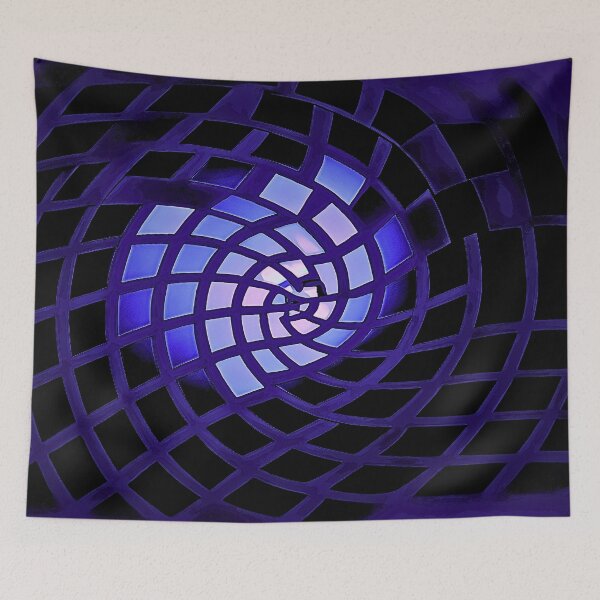Item preview, LUMINARY- spiral pattern of blue and purple rectangular shapes that gradually converge towards the center designed and sold by Atmosferica.