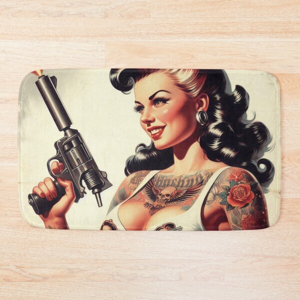 Item preview, Retro Action Girl designed and sold by PulpVintage.