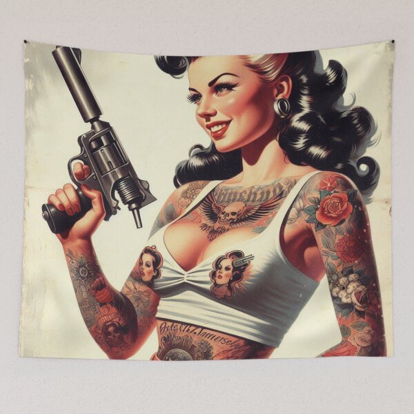 Item preview, Retro Action Girl designed and sold by PulpVintage.