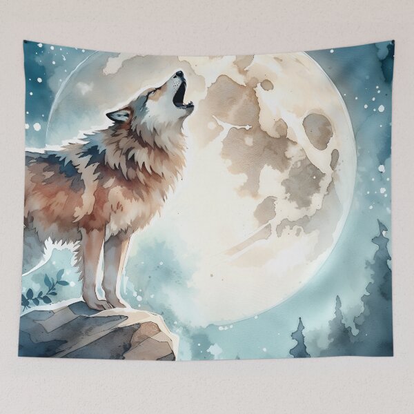 Item preview, Wolf Howling designed and sold by RubisLeaf.