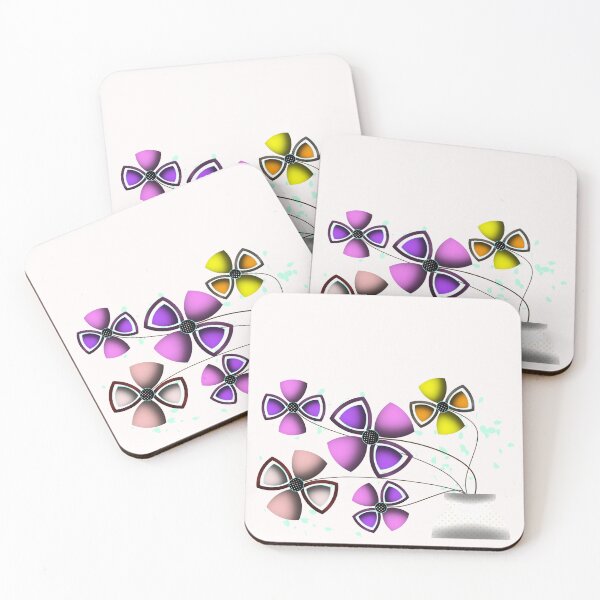 Item preview, abstract   FLOWERS in vase ,purple,yellow, designed and sold by NB-Artmagic.