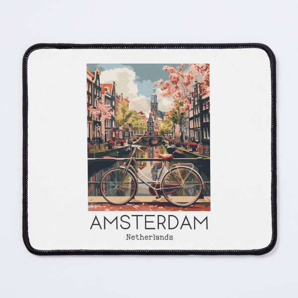 Item preview, A Vintage Travel Illustration of Amsterdam - Netherlands designed and sold by GoodOldVintage.
