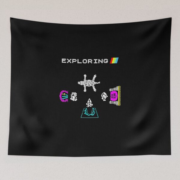 Item preview, Atic Atac - Exploring - ZX Spectrum Computer Game Art designed and sold by 8bitterpill.