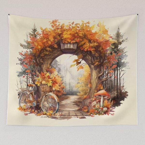 Artikelvorschau, Herbstbogen Herbst Blumen Botanischer Druck Aquarell entworfen und verkauft von Tammy Marie Russell.