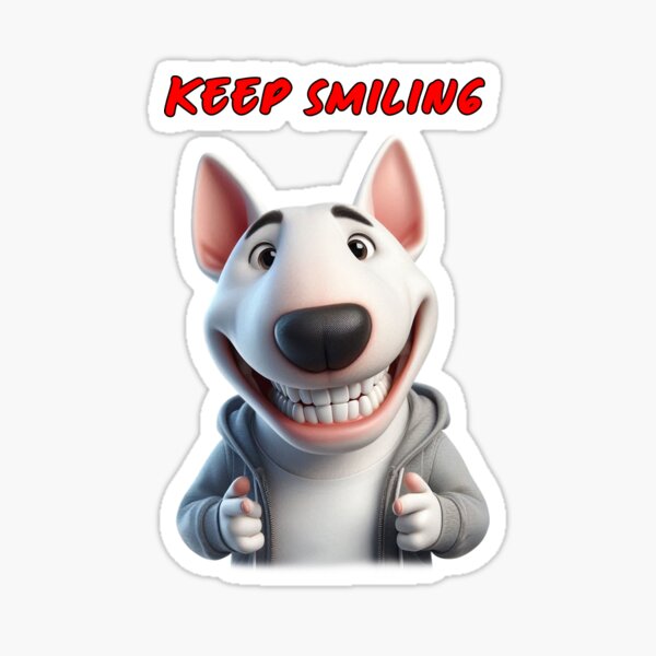 Item preview, Bull Terrier 5 * Keep Smiling designed and sold by Toeffelshop.