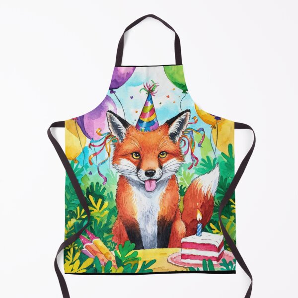 Item preview, Birthday Celebration. Birthday Fox. Adorable fox, birthday balloons, watercolor fox, fox drawing, floral fox designed and sold by FoxVibes.