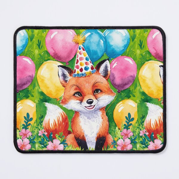 Item preview, Birthday Celebration. Birthday Fox. Adorable fox, birthday balloons, watercolor fox, fox drawing, floral fox designed and sold by FoxVibes.