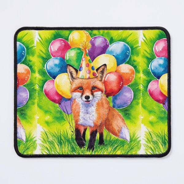 Item preview, Birthday Celebration. Birthday Fox. Adorable fox, birthday balloons, watercolor fox, fox drawing, floral fox designed and sold by FoxVibes.
