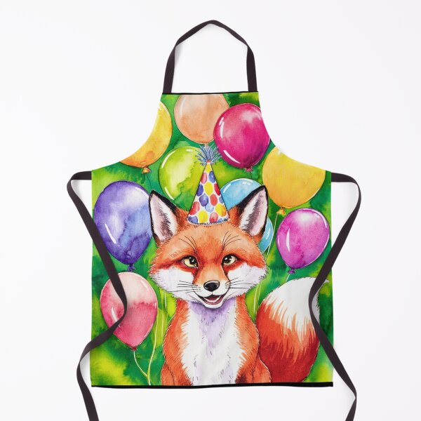Item preview, Birthday Celebration. Birthday Fox. Adorable fox, birthday balloons, watercolor fox, fox drawing, floral fox designed and sold by FoxVibes.