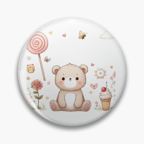 Item preview, Bear sitting with candies and ice cream.  designed and sold by MigWhimsy.