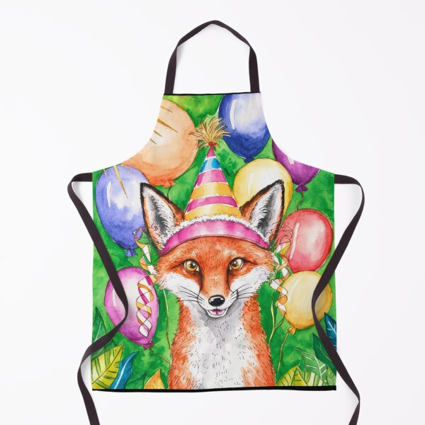 Item preview, Birthday Celebration. Birthday Fox. Adorable fox, birthday balloons, watercolor fox, fox drawing, floral fox designed and sold by FoxVibes.