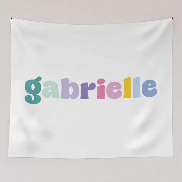 Item preview, Gabrielle - Custom name on colorful block font designed and sold by To the Lua.