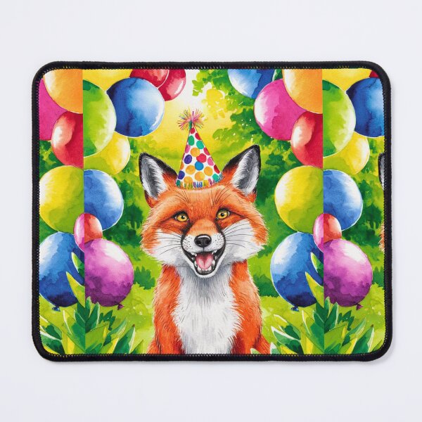 Item preview, Birthday Celebration. Birthday Fox. Adorable fox, birthday balloons, watercolor fox, fox drawing, floral fox designed and sold by FoxVibes.