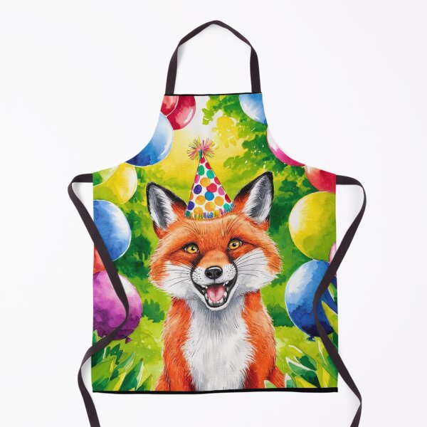 Item preview, Birthday Celebration. Birthday Fox. Adorable fox, birthday balloons, watercolor fox, fox drawing, floral fox designed and sold by FoxVibes.