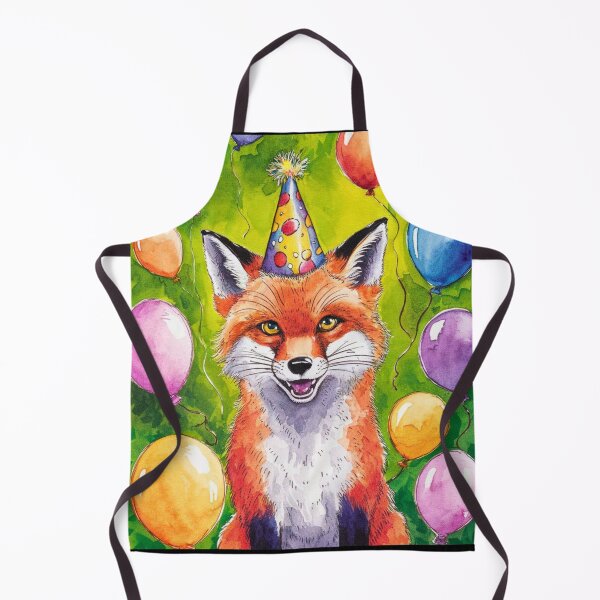 Item preview, Birthday Celebration. Birthday Fox. Adorable fox, birthday balloons, watercolor fox, fox drawing, floral fox designed and sold by FoxVibes.
