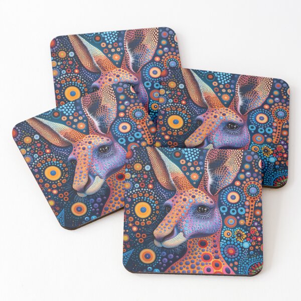 Item preview, Aboriginal Australian Kangaroo dot art roo artwork designed and sold by anins-azuree.