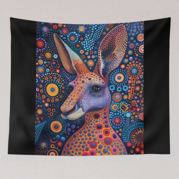 Item preview, Aboriginal Australian Kangaroo dot art roo artwork designed and sold by anins-azuree.