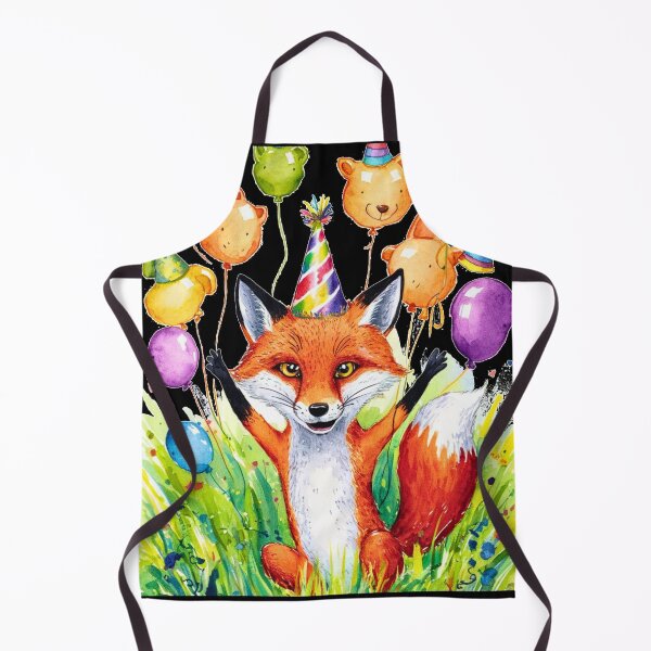 Item preview, Birthday Celebration. Birthday Fox. Adorable fox, birthday balloons, watercolor fox, fox drawing, floral fox designed and sold by FoxVibes.