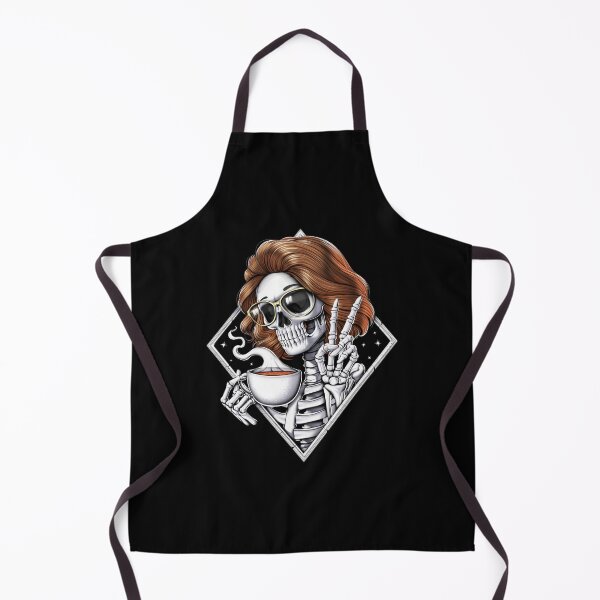 Item preview, Skeleton Hippie Drinking Coffee designed and sold by underheaven.