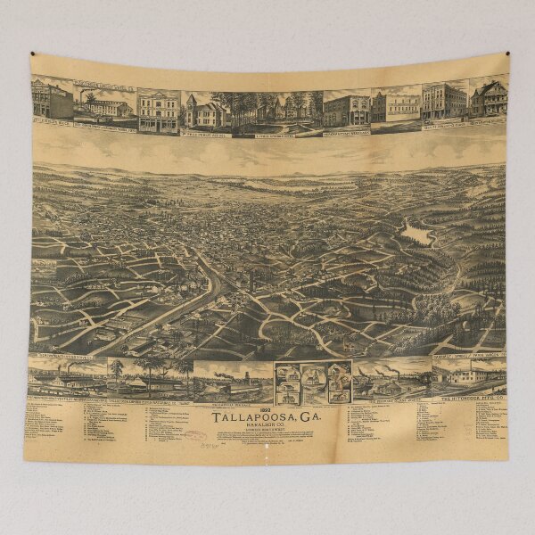 Item preview, Aerial View of Tallapoosa, Georgia (1892) designed and sold by allhistory.