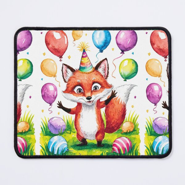 Item preview, Birthday Celebration. Birthday Fox. Adorable fox, birthday balloons, watercolor fox, fox drawing, floral fox designed and sold by FoxVibes.