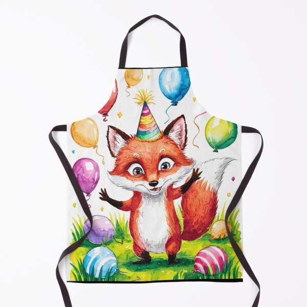 Item preview, Birthday Celebration. Birthday Fox. Adorable fox, birthday balloons, watercolor fox, fox drawing, floral fox designed and sold by FoxVibes.
