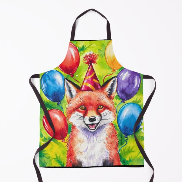 Item preview, Birthday Celebration. Birthday Fox. Adorable fox, birthday balloons, watercolor fox, fox drawing, floral fox designed and sold by FoxVibes.