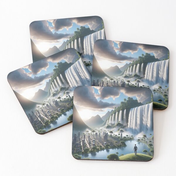 Item preview, City and waterfall designed and sold by HerbertFlenner.