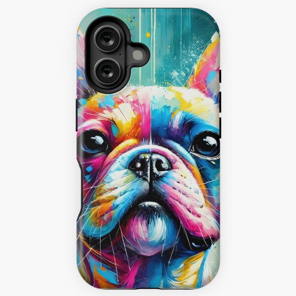Item preview, French bulldog portrait watercolor designed and sold by LILY ROSE.