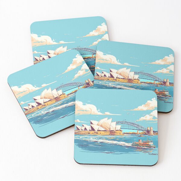 Item preview, Sketch Style Sydney: Opera House & Harbour Bridge Vector Art designed and sold by Windy-market.