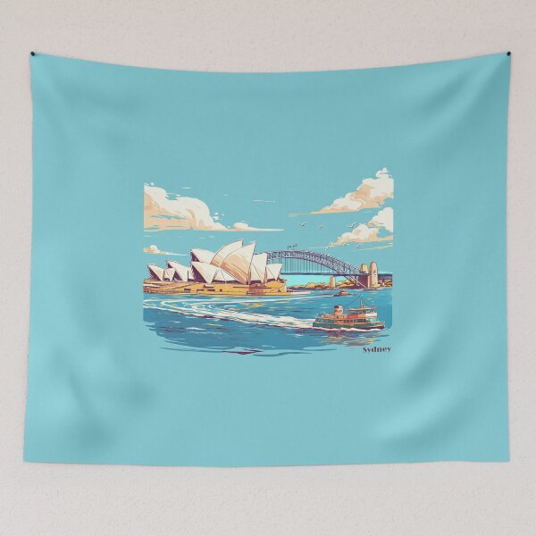 Item preview, Sketch Style Sydney: Opera House & Harbour Bridge Vector Art designed and sold by Windy-market.