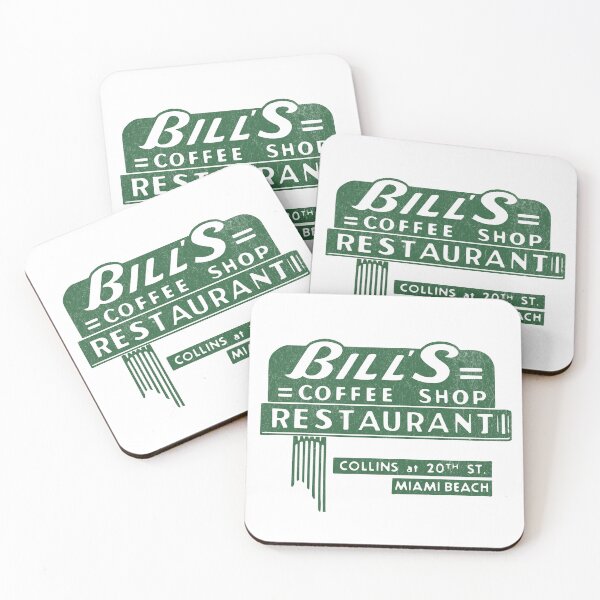 Artikelvorschau, Vintage Coffee Shop Bills Coffee Shop Restaurant Miami FL entworfen und verkauft von chrisrivait.