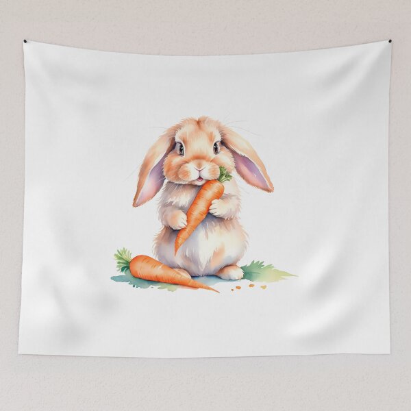 Item preview, Fluffy Bunny In Watercolor Style designed and sold by Adelberton.