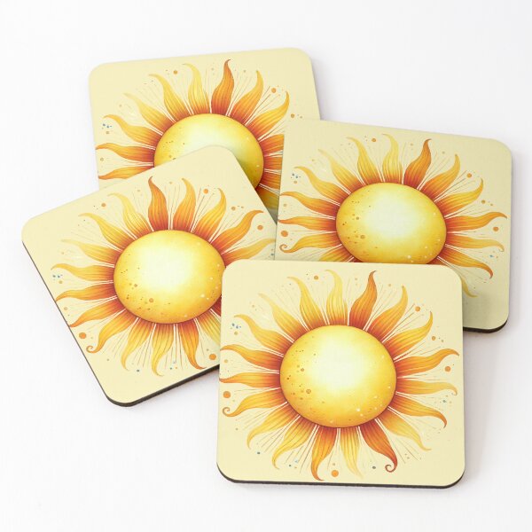 Item preview, brushed watercolor painted sun designed and sold by LILY ROSE.