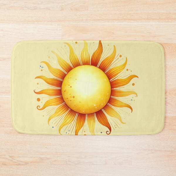 Item preview, brushed watercolor painted sun designed and sold by LILY ROSE.