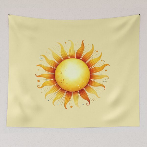 Item preview, brushed watercolor painted sun designed and sold by LILY ROSE.