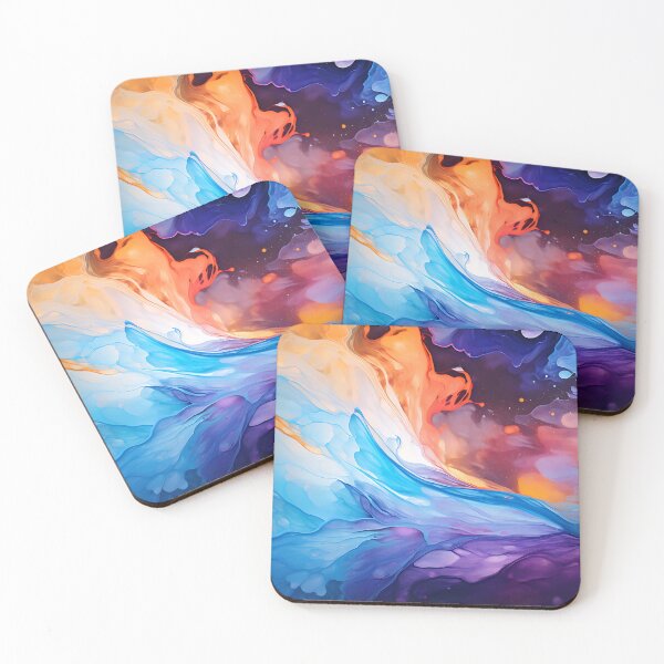 Item preview, Purple, Sky Blue And Yellow - Acrylic designed and sold by KootenayDesigns.