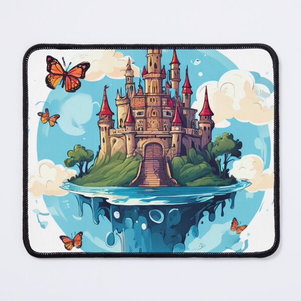 Item preview, Enchanted Sky Castle: Fantasy Landscape with Butterflies designed and sold by susshop214.