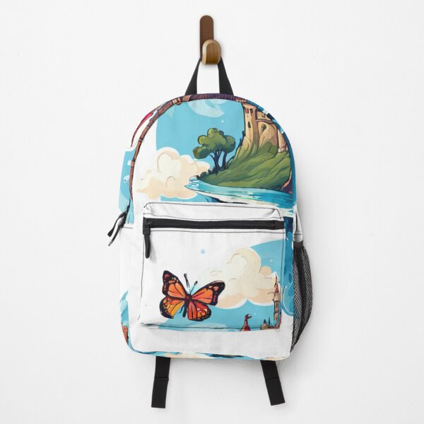 Item preview, Enchanted Sky Castle: Fantasy Landscape with Butterflies designed and sold by susshop214.