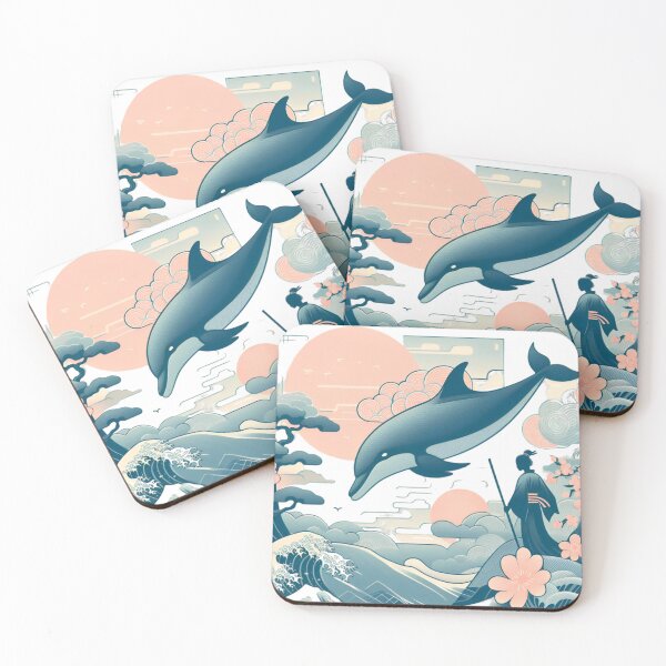 Item preview, "Japanese Style Dolphin: Art and Elegance" designed and sold by Kriebelt.