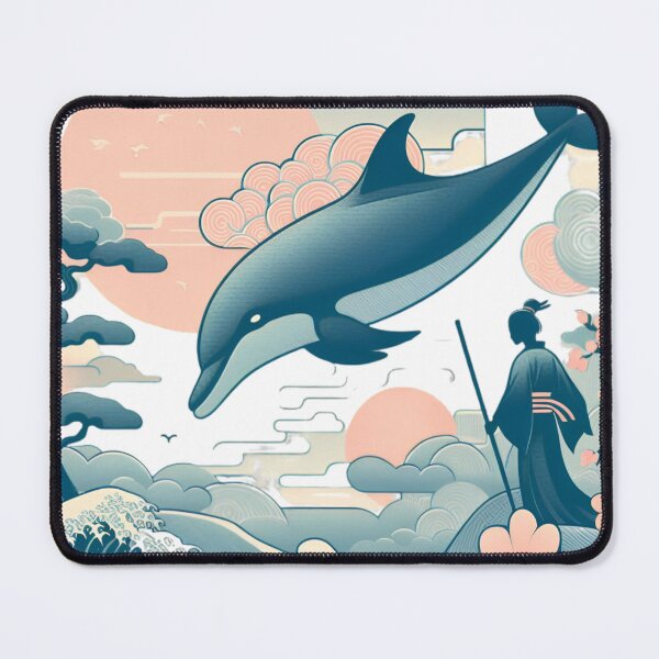 Artikelvorschau, „Delfin im japanischen Stil: Kunst und Eleganz“ entworfen und verkauft von Kriebelt.