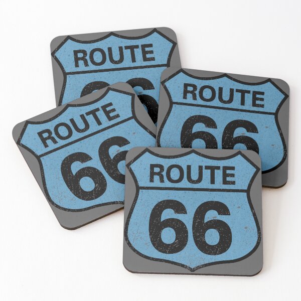 Item preview, Legendary Route 66 - sign blue designed and sold by FotoBuda.