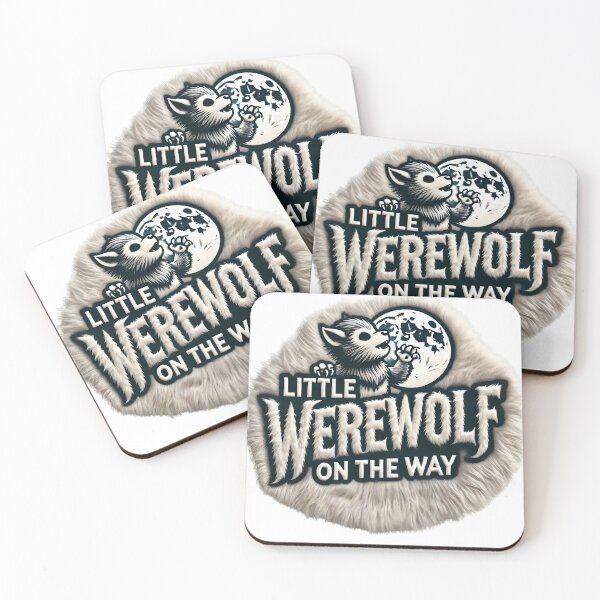 Artikelvorschau, Ankündigung „Kleiner Werwolf unterwegs“ – Gruselige Baby-Ankündigung zum Thema Halloween entworfen und verkauft von StyLeHi.