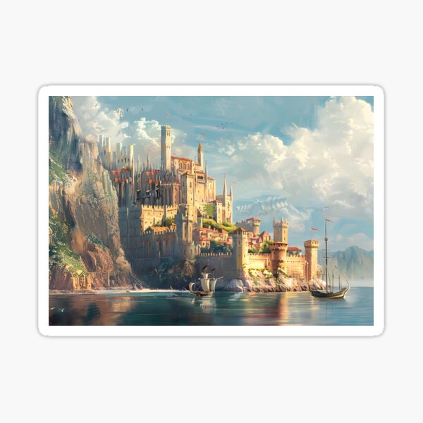 Item preview, a big castle, drawn style designed and sold by Qwertus.