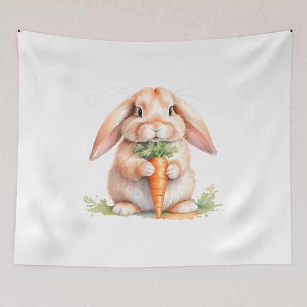 Item preview, Fluffy Bunny In Watercolor Style designed and sold by Adelberton.