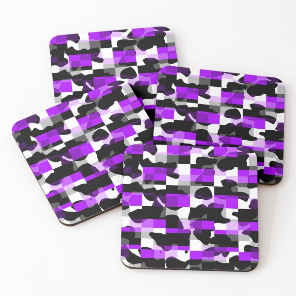Item preview, Quadcheck of Black and Purple Stripes and cow print designed and sold by TheRulerofEarth.
