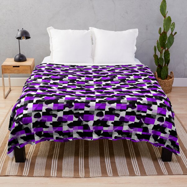 Item preview, Quadcheck of Black and Purple Stripes and cow print designed and sold by TheRulerofEarth.