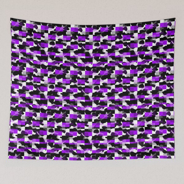 Item preview, Quadcheck of Black and Purple Stripes and cow print designed and sold by TheRulerofEarth.