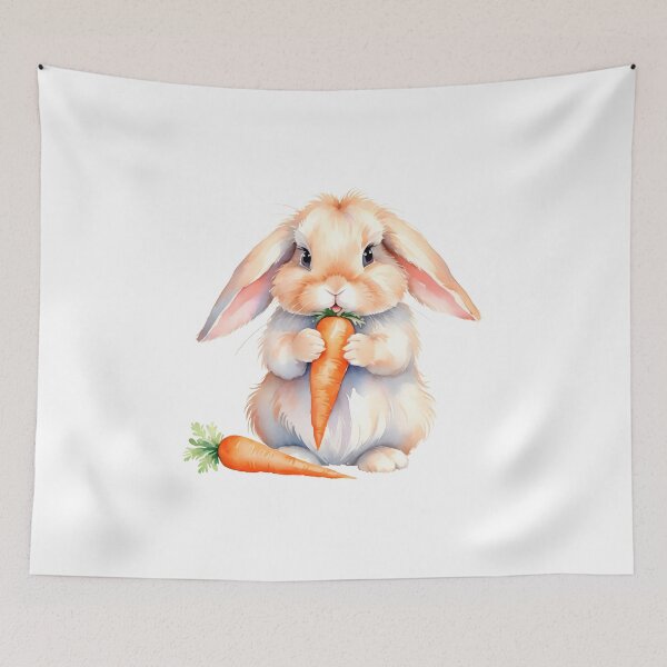 Item preview, Fluffy Bunny In Watercolor Style designed and sold by Adelberton.