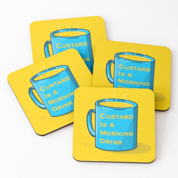 Item preview, Morning Custard club badge yellow frame designed and sold by davecakes.